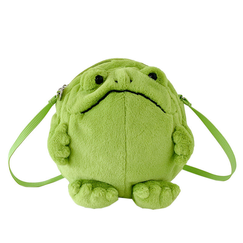 Cute And Ugly Frog-shaped Wallet Plush Doll Crossbody Bag